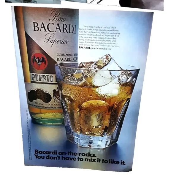 1971 Bacardi Rum  Vintage Print Ad