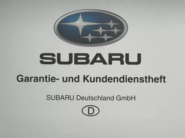 Subaru Serviceheft, Garantie und Service-Scheckheft