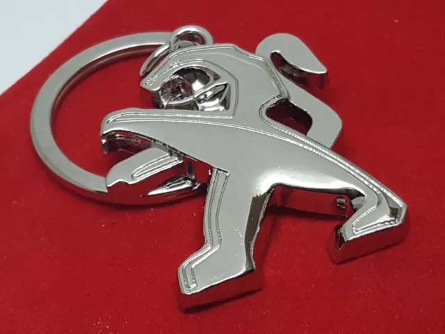 Peugeot Logo Metal Car keychain key ring with Gift Pouch S1