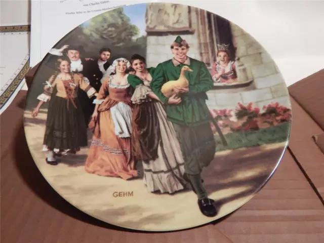 Konigszelt Bayern The Golden Goose Gans collector plate with certificate box