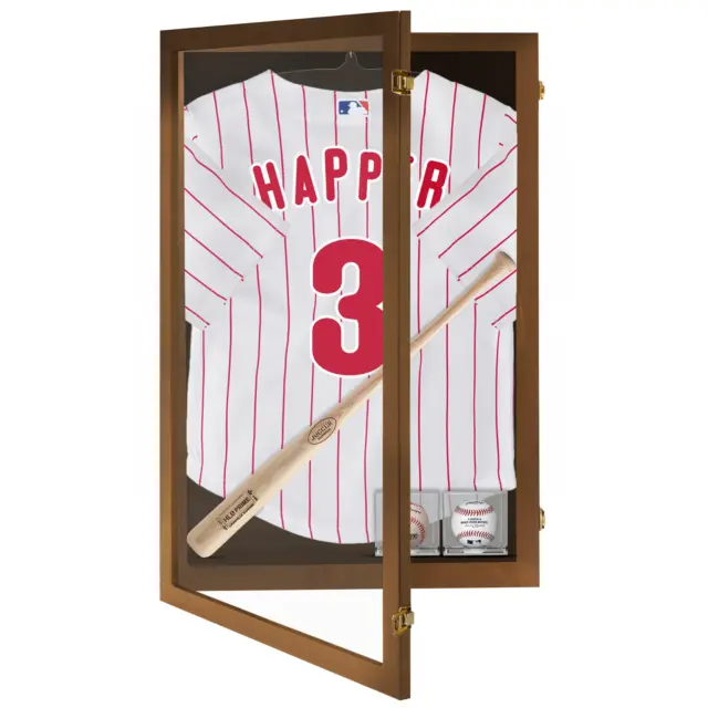 Baseba​ll Jersey Display Case  - Walnut / Display Case Jersey Shadow Box