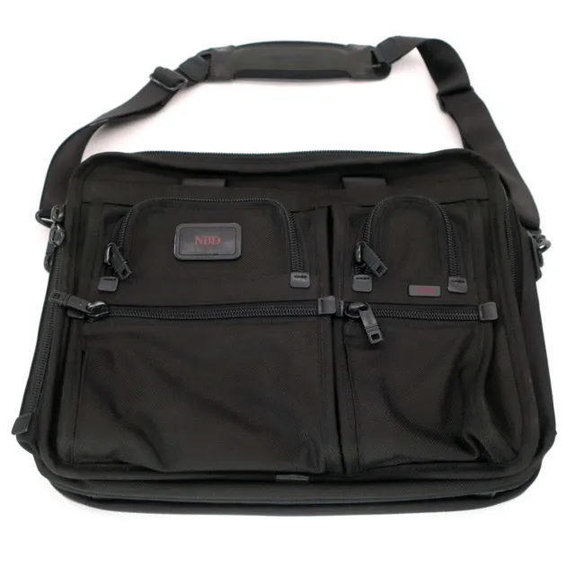 Tumi 26145DH Alpha-2 BLACK T-Pass Laptop Expandable Brief Case Bag 12"x16"