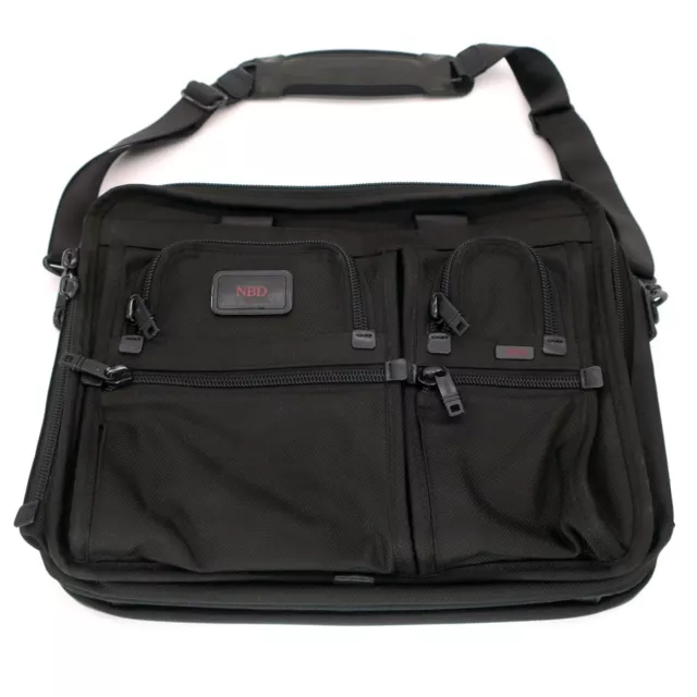 Tumi 26145DH Alpha-2 BLACK T-Pass Laptop Expandable Brief Case Bag 12"x16"
