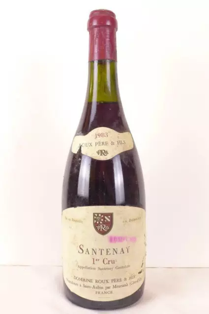 santenay roux père et fils premier cru (b1) rouge 1983 - bourgogne