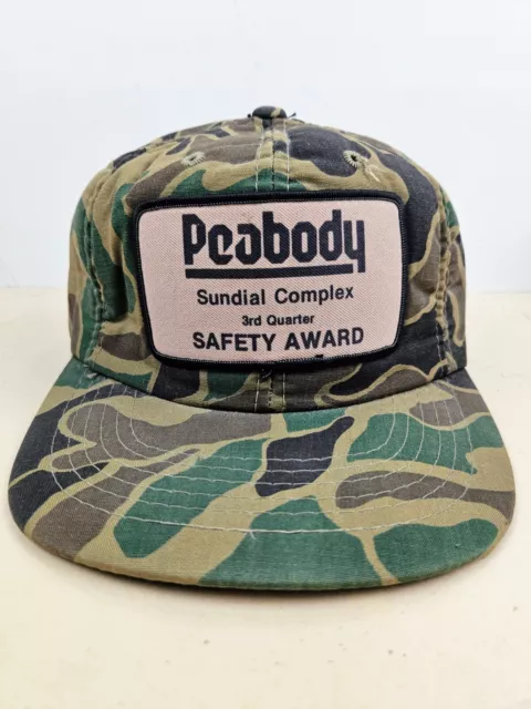 Vintage Peabody Coal Company Camo Hunting Patch Trucker Hat Snapback Cap