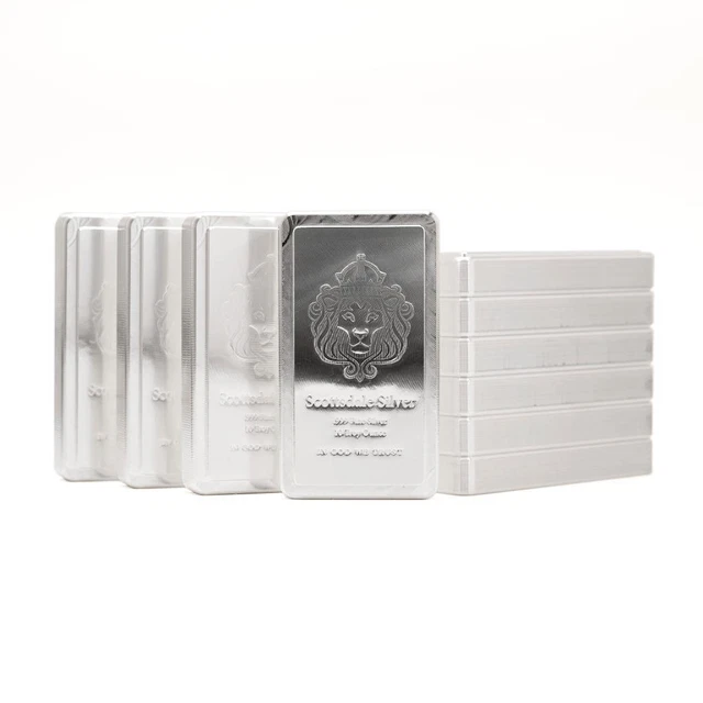 10 x 10oz Scottsdale STACKER® Silver Bars 100 Troy oz .999 Silver Bullion #A183 10 x 10oz Scottsdale STACKER® Silver Bars 100 Troy oz .999 Silver Bullion #A183