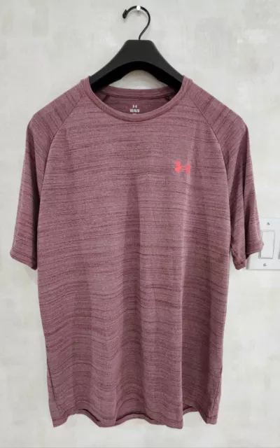 Under Armour Tiger Tech 2.0 Heathered Red Loose Fit Shirt Mens Size *LARGE*