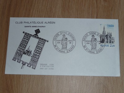 enveloppe  philatélique premier jour d'émission auray morbihan basilique 1981