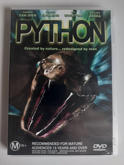 DVD HORROR MOVIE PYTHON, Casper Van Dien Robert Englund William Zabka ...
