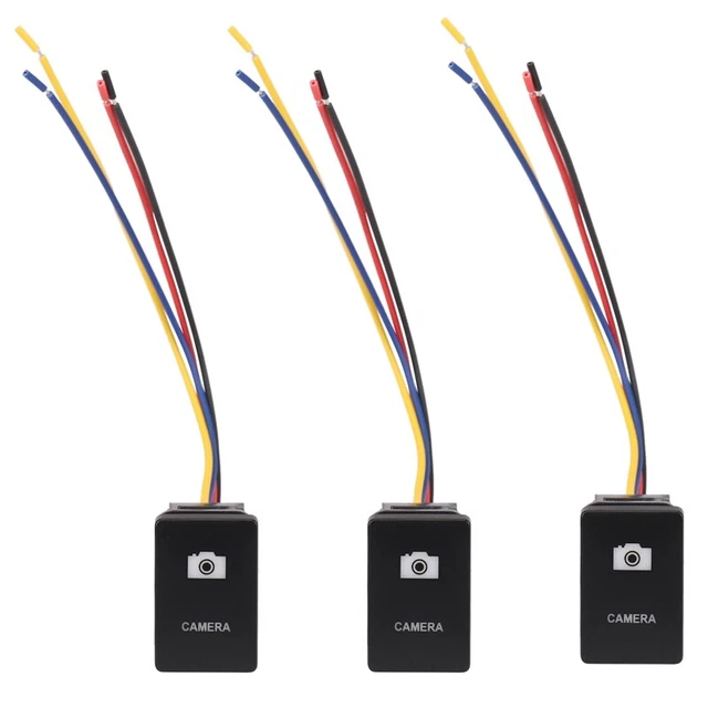 3X 33X22mm 12V Blue LED Illuminated Switches On/Off for YarL3W5