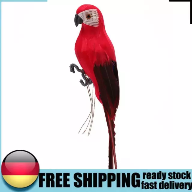 Creative Foam Feather Artificial Parrot Imitation Bird Model Ornament (Red) DE