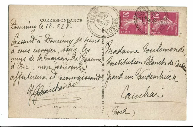 CPA -Carte postale-FRANCE -  Domremy - La maison de Jeanne d'Arc-1928 VM2959 2
