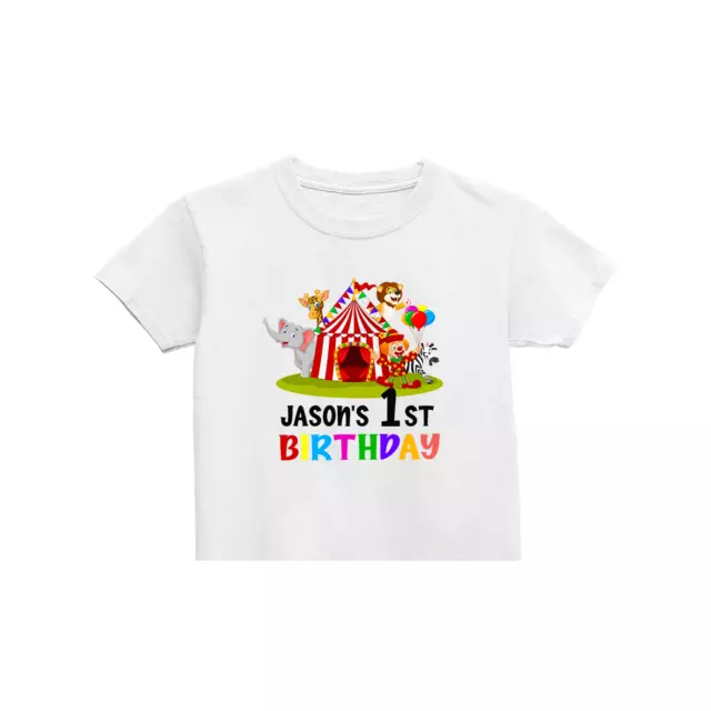 1st, 2nd, 3rd, 4th Birthday T-Shirt, Circus Shirt, Animal Shirt, Name age shirt