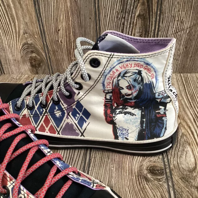 Converse Chuck Taylor All Star Suicide Squad Harley Quinn Rare Shoes Womens 10.5 3