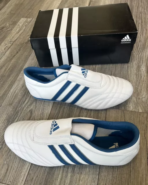 ADIDAS TAEKWONDO SN23 Mens White Blue Martial Arts Slip On Trainers Size UK 11 29.99 PicClick UK