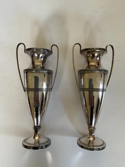 Pair of Silver Plated EPNS Posy Vases