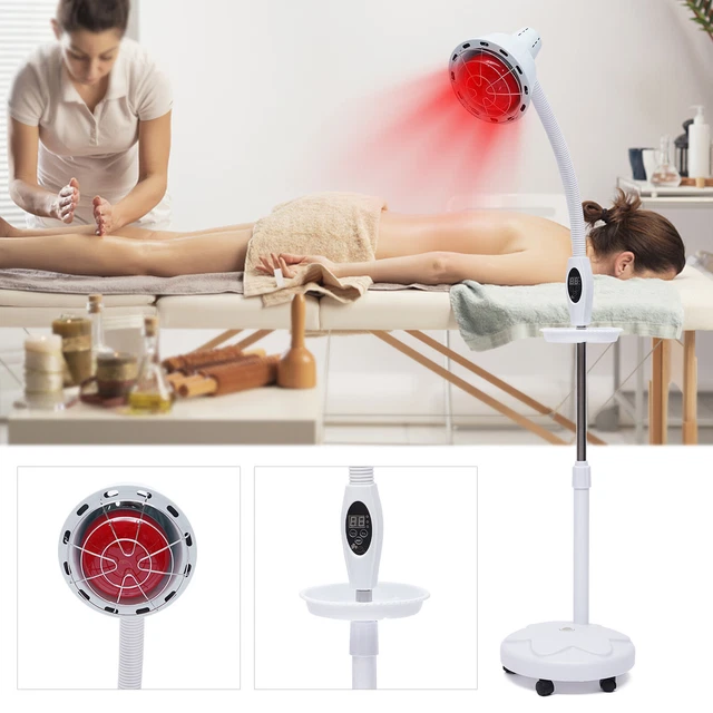 SHZICMY Infrarot-Wärmelampe 275W – 360° Verstellbar, Mit Temperaturregler, Für Salon & Zuhause
