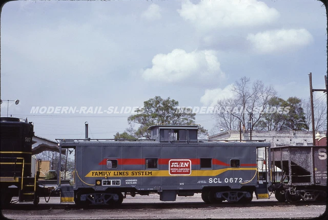 Original slide: Caboose: SCL Seaboard Coast Line 0672 Family Lines fresh paint