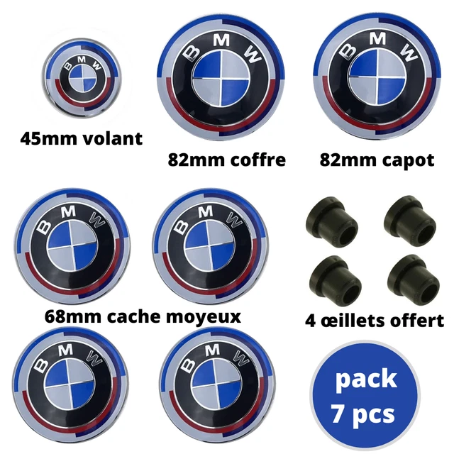 Lot De 4 Fixations Emblème BMW 82mm - Pour Calandre/capot E36, E46, E90, E91, E92