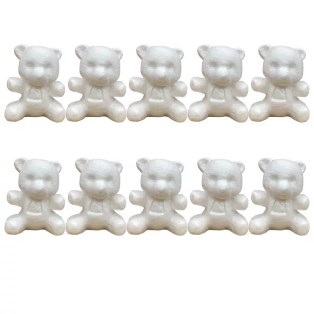 10 piezas molde de oso modelo blanco de poliestireno molde hágalo usted mismo