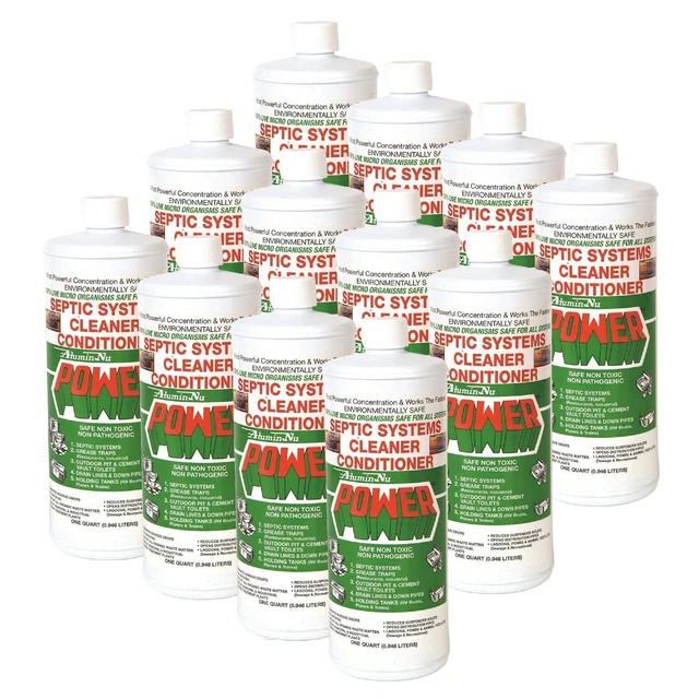 Septic System Cleaner (Case of 12 Quart-Sized Bottles)