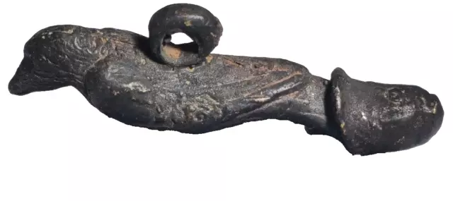 Ancient Roman Bronze Phallus Pendant Statue-Fertility Symbol.400-Ad-8,9 Gr.35Mm