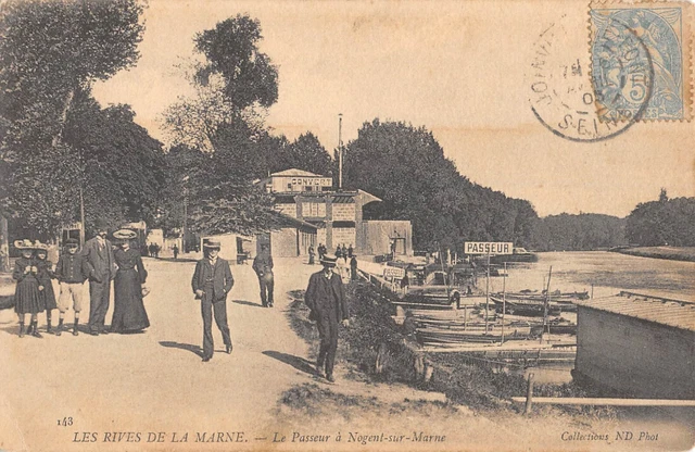 Cpa 94 Les Rives De La Marne / Le Passeur A Nogent Sur Marne