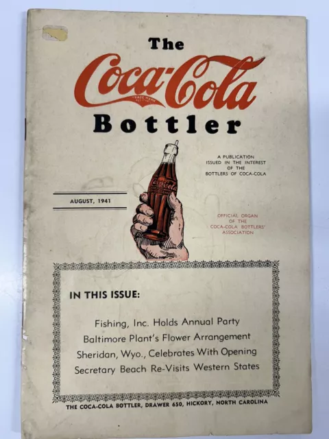 August 1941 The Coca Cola Bottler Magazine Great Condition Coke pre WWII