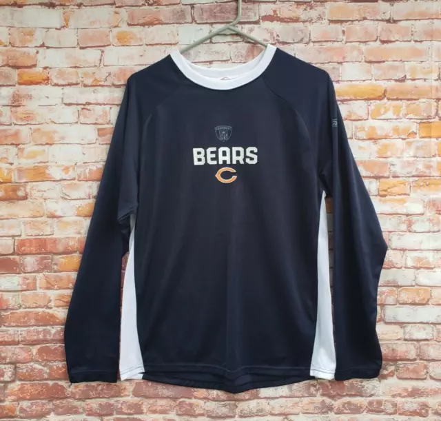 🔥 Chicago Bears NFL Equipment Reebok Long Sleeve Shirt Men's Medium M Blue
