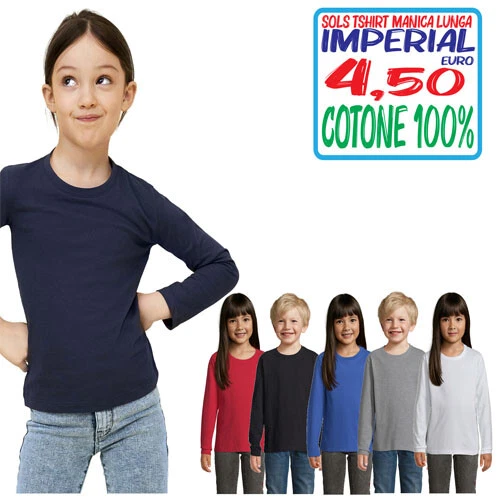 T-Shirt Maglietta Maglia Donna Bimbo Bambino Bimba Girocollo Magliette Casual