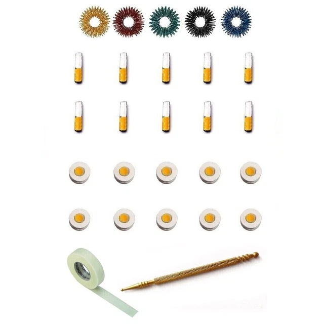 Kit D'Aimants De Thérapie Sujok - Soins Énergétiques & Acupression - Anneaux & Aimants Multicolores