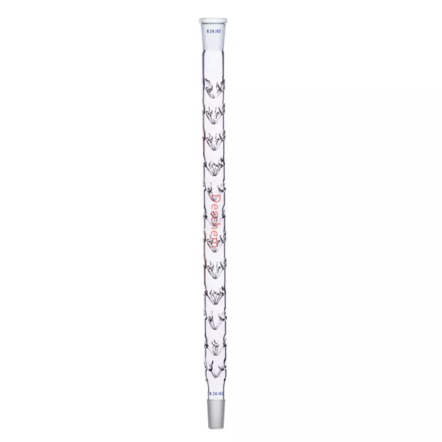 400mm 24/40 Vigreux Distilling Column Glass Distillation Tube Lab Glassware