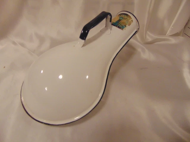 Vintage Enamel-Ware Hospital Grade Male Urinal by Jones Ware