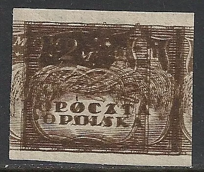 Poland stamps 1919 MI 73 Doubleprint  MLH  VF