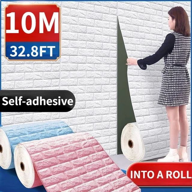 9.2M DIY Adhésif Mural Plinthe Bordure 3D Papier Peint Autocollant Décoration