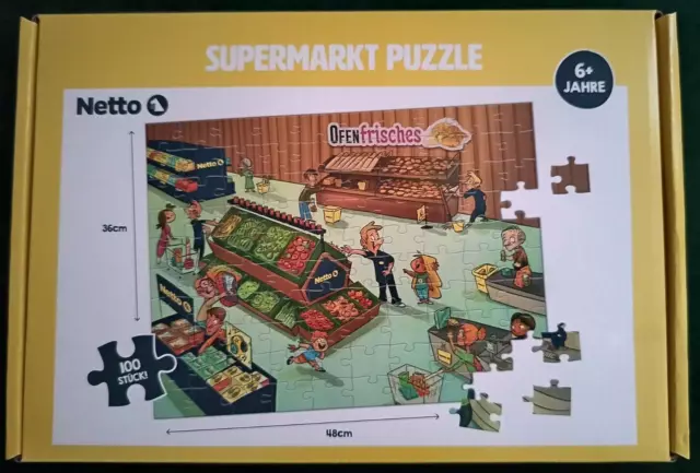 Netto Supermarkt Puzzle, 100 Teile, 36 x 48cm