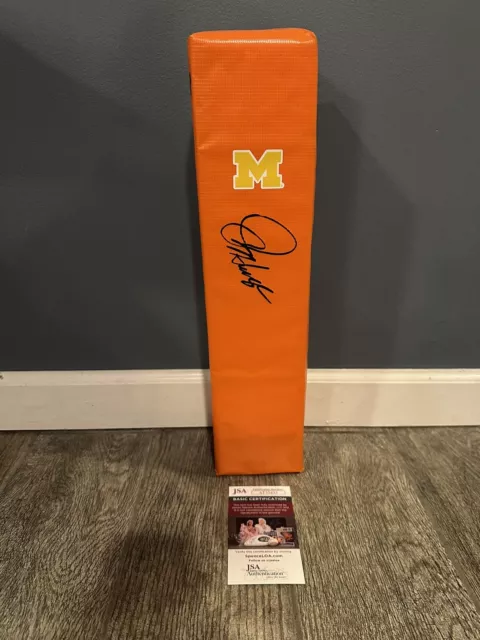 Jim Harbaugh Signed Michigan Wolverines Touchdown Pylon Jsa Coa Autographed