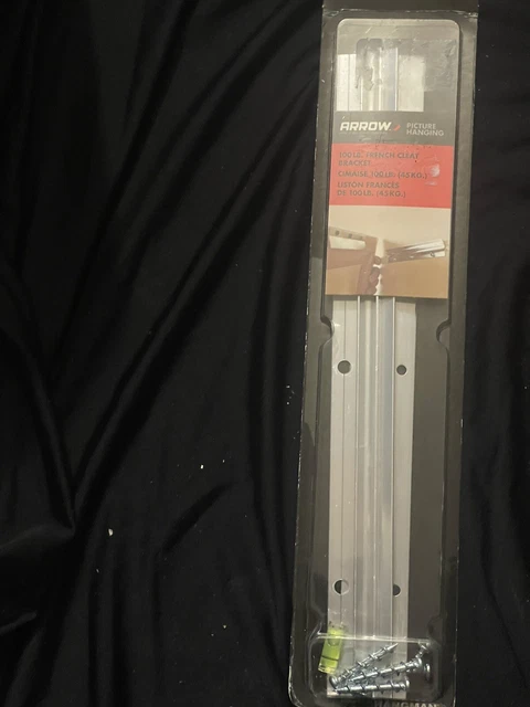ARROW French Cleat, Picture and Mirror Hanger with Hardware, 100Lb, Aluminum