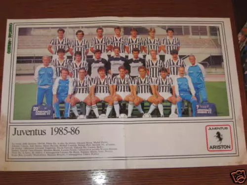 Poster Juventus 1985/86 Platini Scirea Cabrini Laudrup