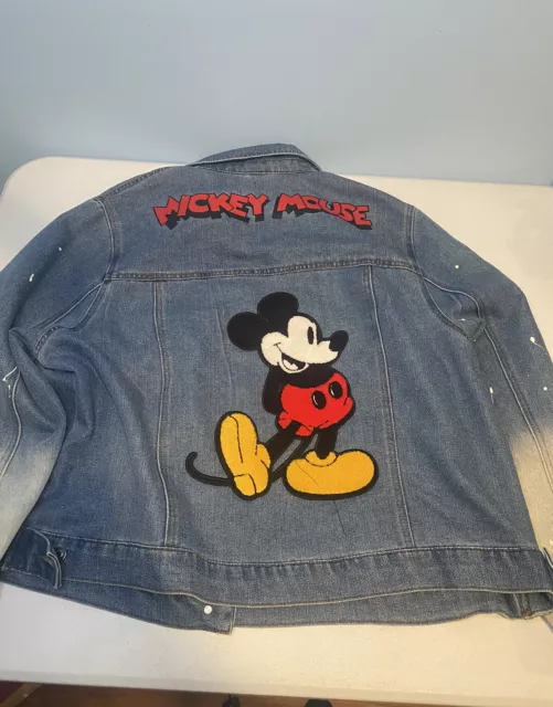 Disney Mickey Mouse Womens Jean Jacket 3XL