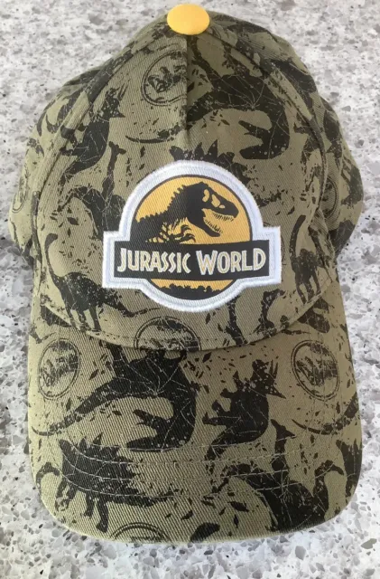 Child’s Size 1-3 NWOT Jurassic World Dinosaur Print  Cotton Cap Hat + Bonus Toys