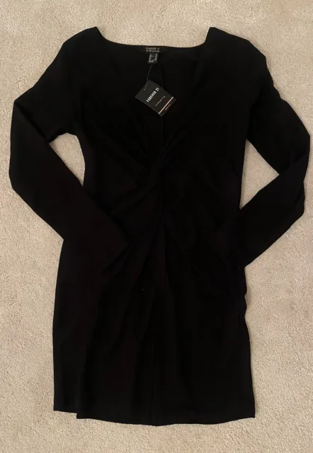 Women’s / Juniors Forever21 Contemporary Black Wrap / Mini Dress Size XS NWT