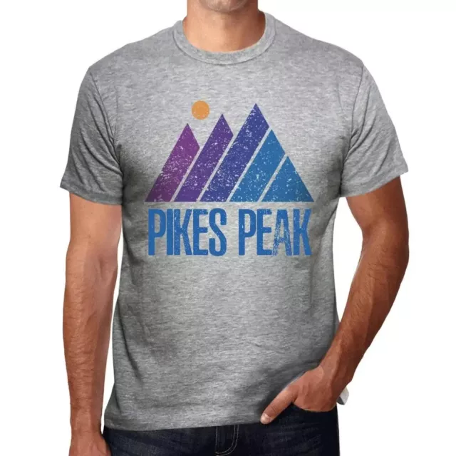 Uomo Maglietta Montagna Pikes Peak – Mountain Pikes Peak – T-shirt Stampa