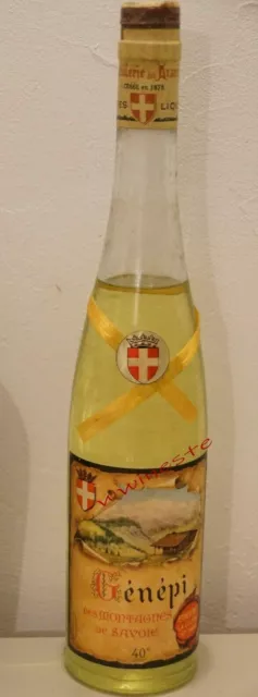 ancienne bouteille GENEPI des Montagnes de Savoie P.Thevenet La Clusaz Aravis
