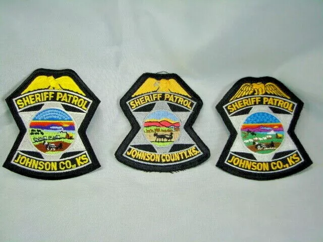 713 Kansas JOHNSON COUNTY SHERIFF PATROL Patch 3pc Lot Variation