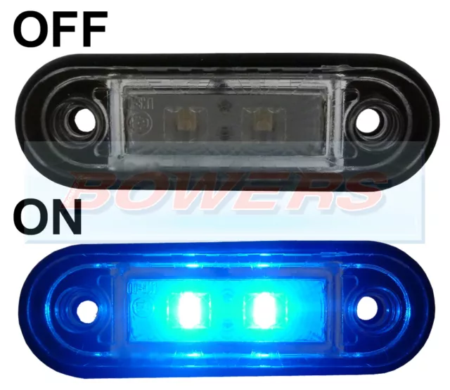 10 x 12V/24V BÜNDIGE PASSFORM BLAU LED MARKER LAMPEN / LICHTER LKW VAN LKW KELSA BAR 3