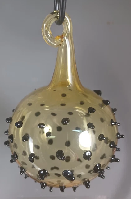 Hand Blown Glass Ornament Ball . Self Representing Artist (SRA)