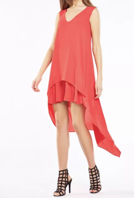 BCBG NWT "Kaira" Asymmetrical Red Party Dress New Sz Small 3