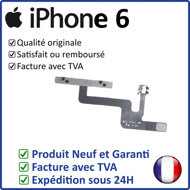 Nappe Volume/mute Pour IPhone 6 - Avec Cales Métalliques, Neuve