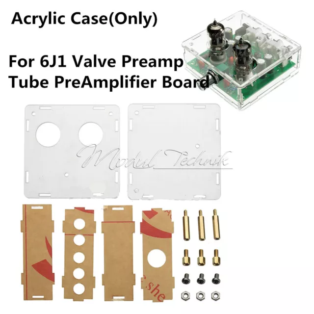 Acrylic Case For 6J1 Valve Preamp Tube PreAmplifier Board Headphone Amplifier